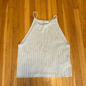 NWOT Kimchi Blue Champagne colored Sparkly Halter Top, Size Medium